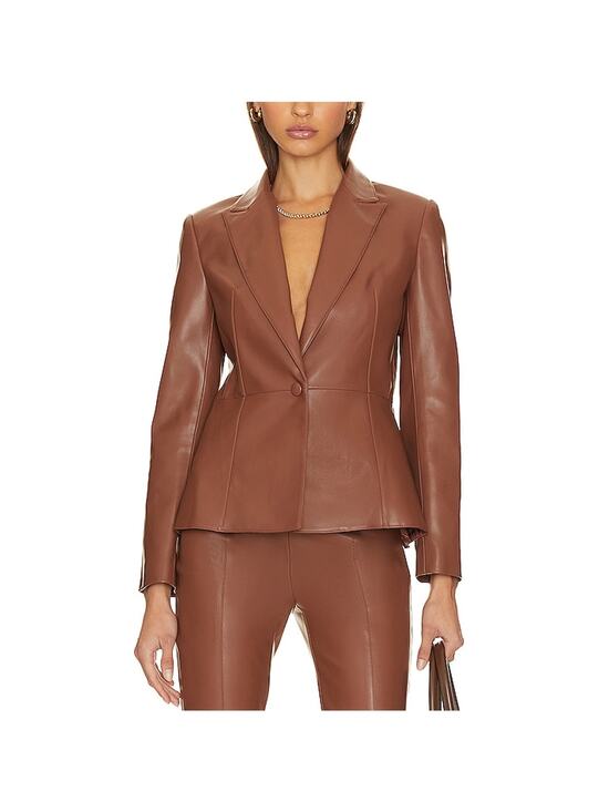 BCBGMaxAzria Jackets & Blazers - Bcbgmaxazria Tailored Caramel Single-Button Blazer Size 4